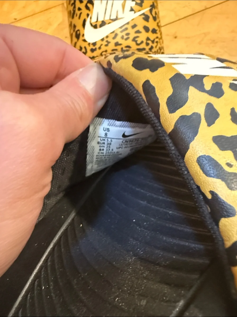 Nike Leopard Print Slide Sandals